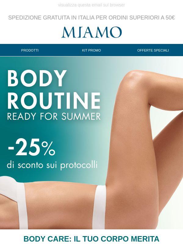 Body Routine: 25% di sconto sui protocolli Miamo!