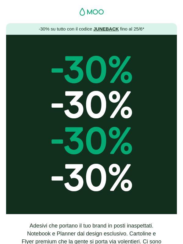-30% su tutto 🤩