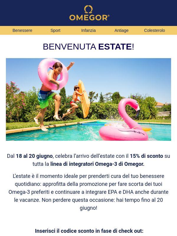 Benvenuta Estate: -15% su Omegor.com! ☀️