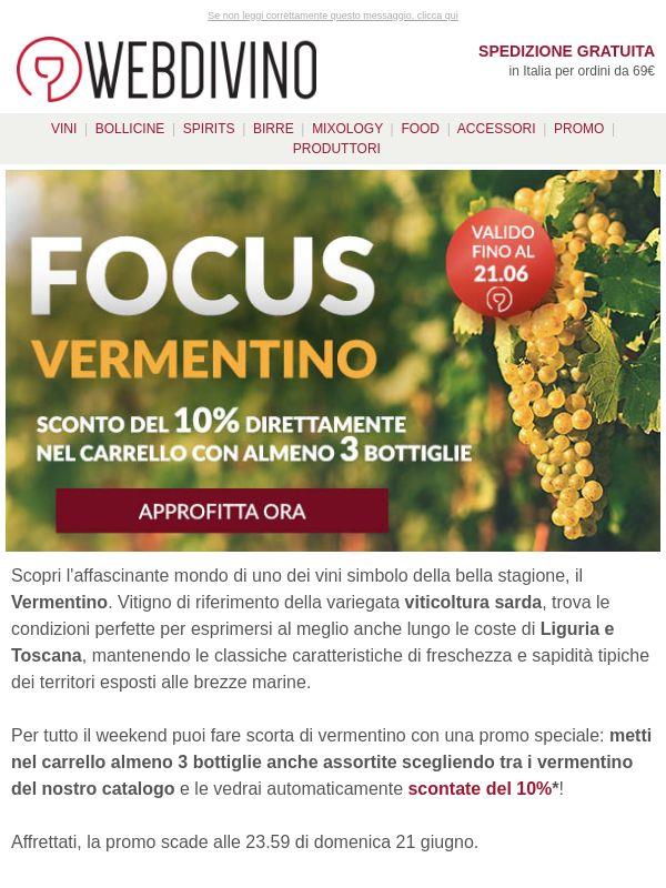 Focus Vermentino 🟡 -10% fino a domenica!