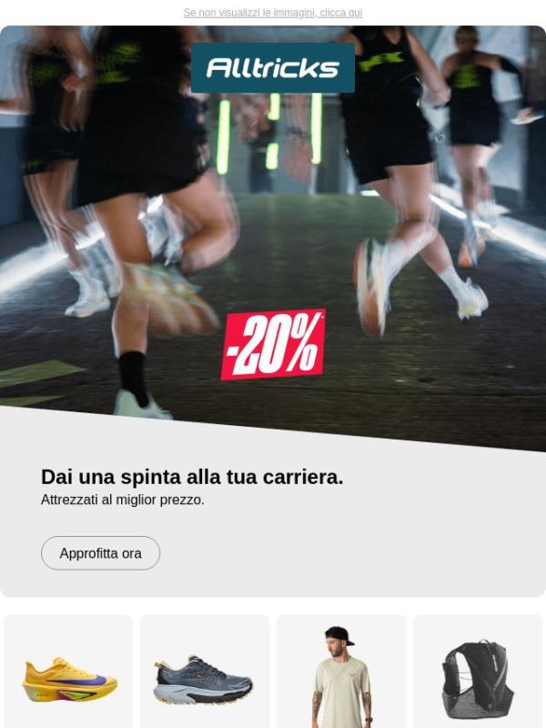 Novità per il running: 20% di sconto con il codice SPRINGRUN20 🏃‍♂️