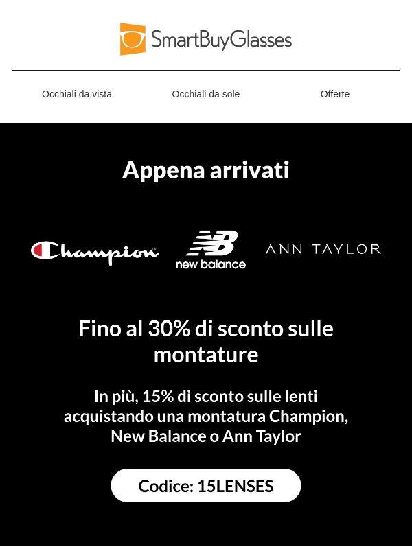 Sono arrivati Champion, New Balance e Ann Taylor