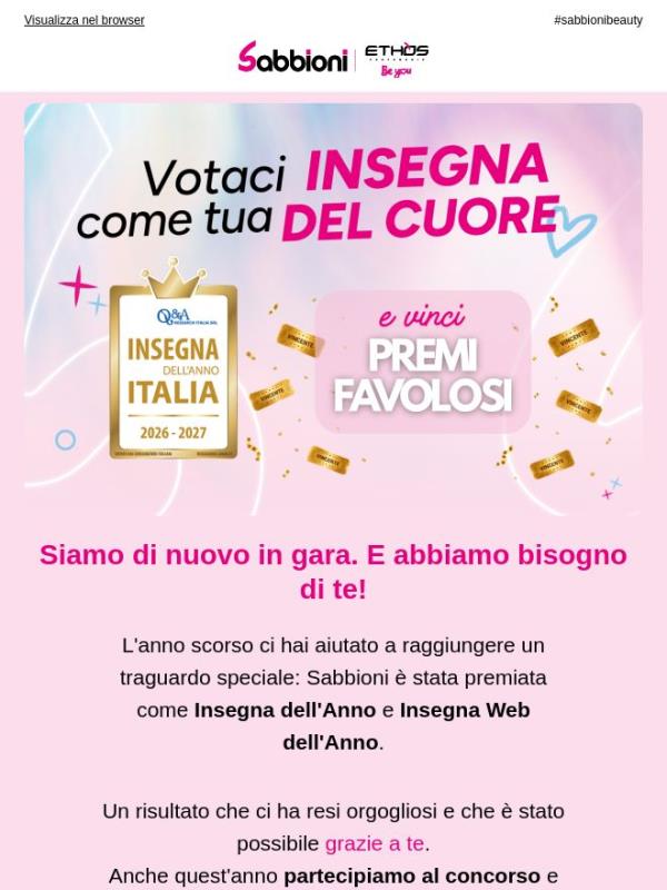 🏆 Siamo di nuovo in gara come Insegna dell’Anno!