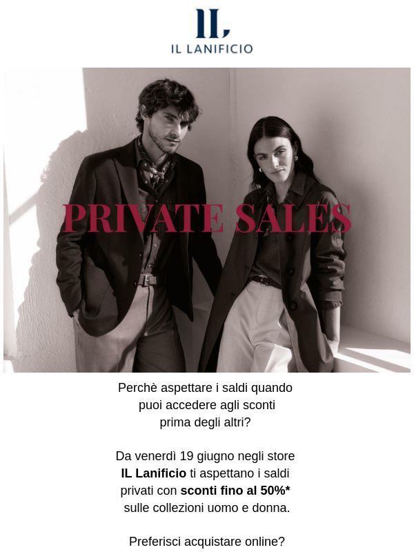 Private Sales fino al 50% da adesso