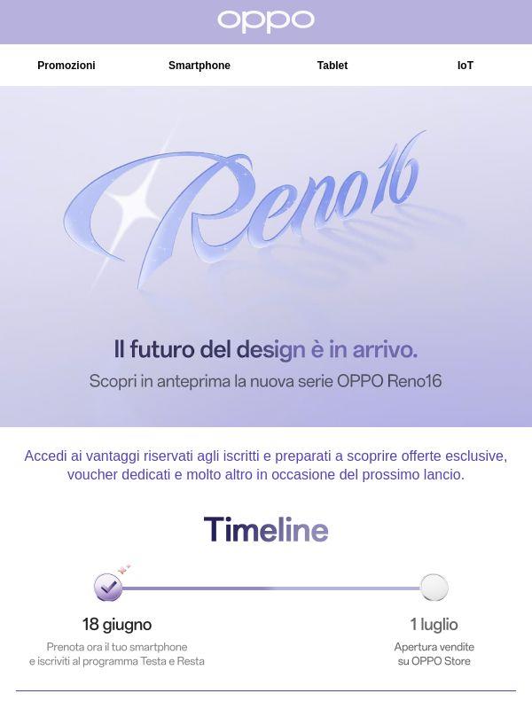 OPPO Reno16 Series: il futuro del design è in arrivo