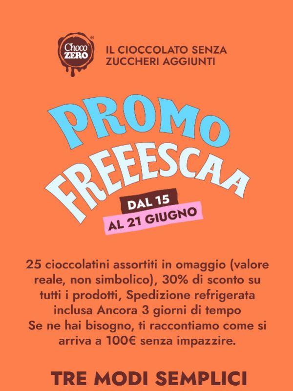 Vuoi ottenere lo sconto freeesco? Scopri come... 🍫