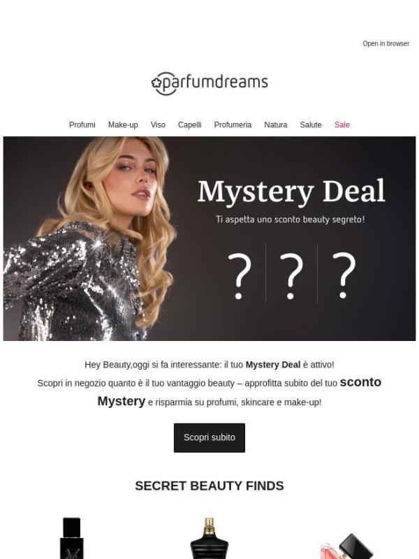 Psst... scopri il tuo Mystery Deal 🤫