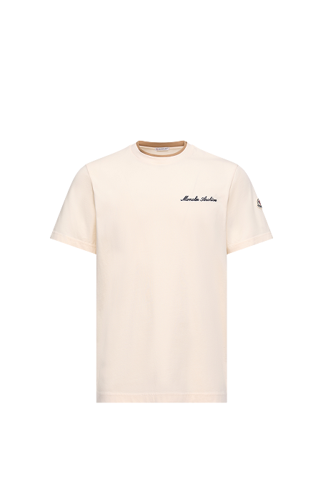 T-shirt con logo ricamato in cotone