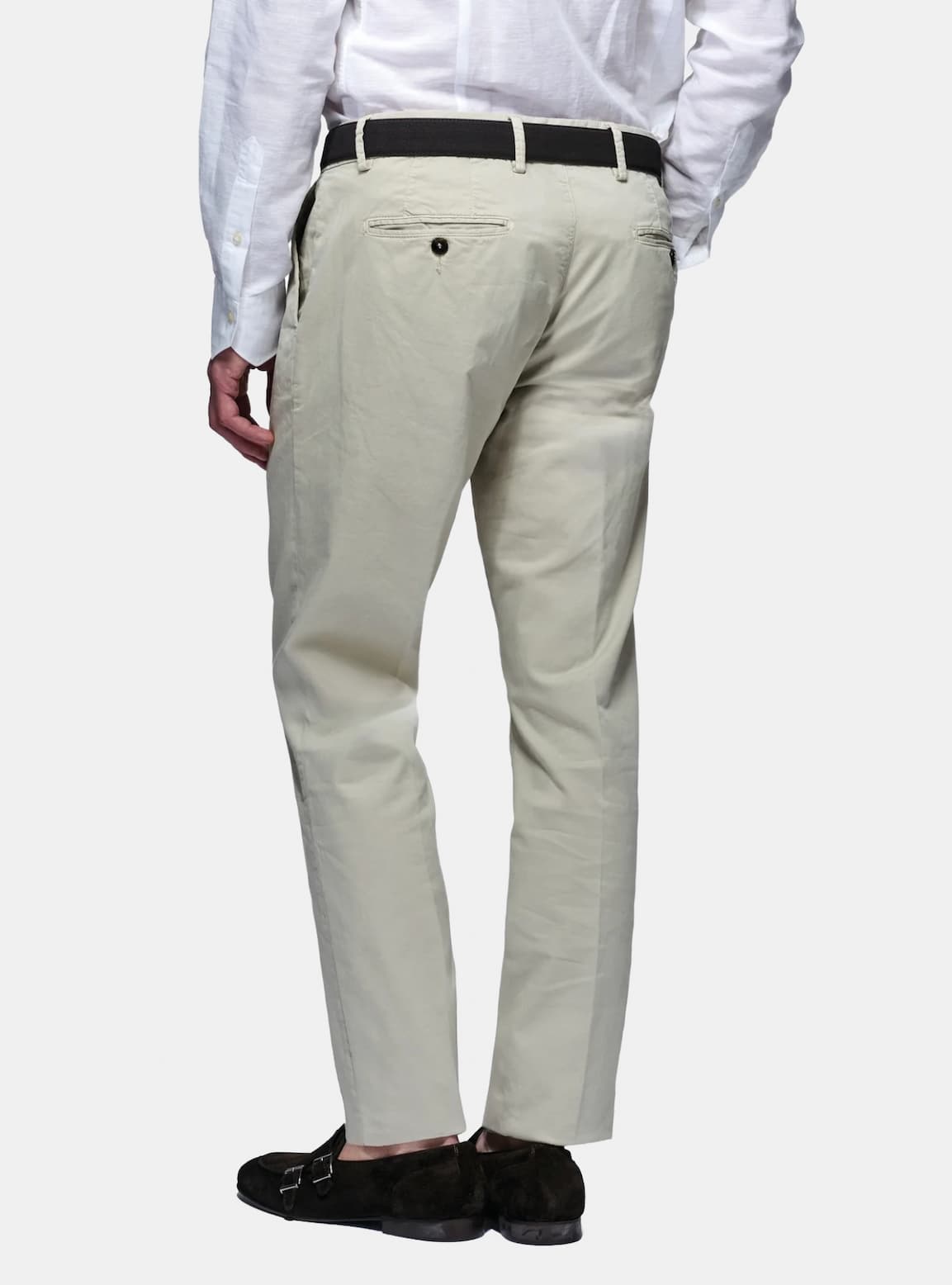 Pantalone chinos in cotone e lino