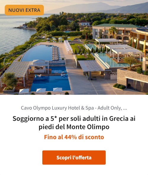 Soggiorno a 5* per soli adulti in Grecia ai piedi del Monte Olimpo