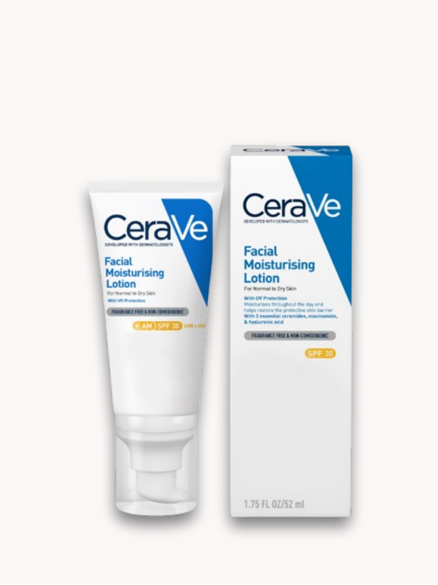 CeraVe Lotion Hydratante Visage SPF 30 aux Céramides pour Peaux Normales à Sèches 52 ml