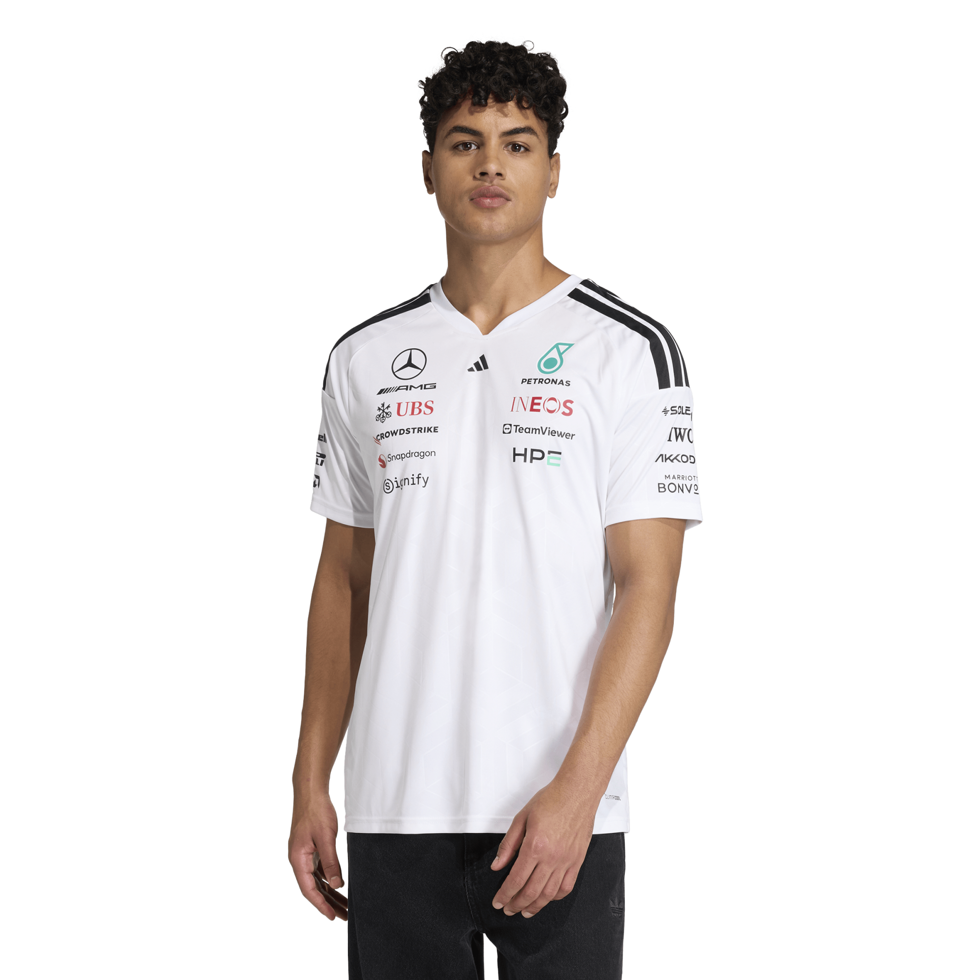 T-shirt Mercedes AMG Petronas adidas F1 2026 Team Driver - Bianca