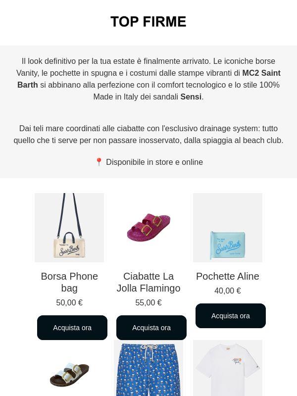 Focus Total Look Mare con i nuovi arrivi Saint Barth, Sensi, Paper Money