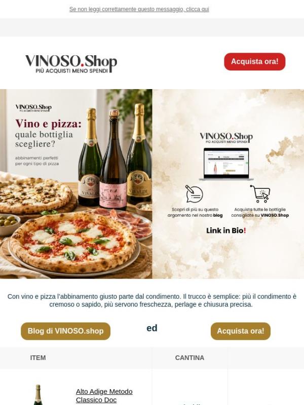 🍕 VINOSO | Con vino e pizza l’abbinamento giusto parte dal condimento