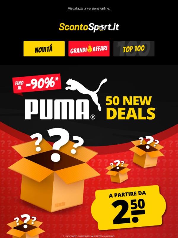 PUMA: 50 nuove offerte a partire da soli 2,50 € 🤩