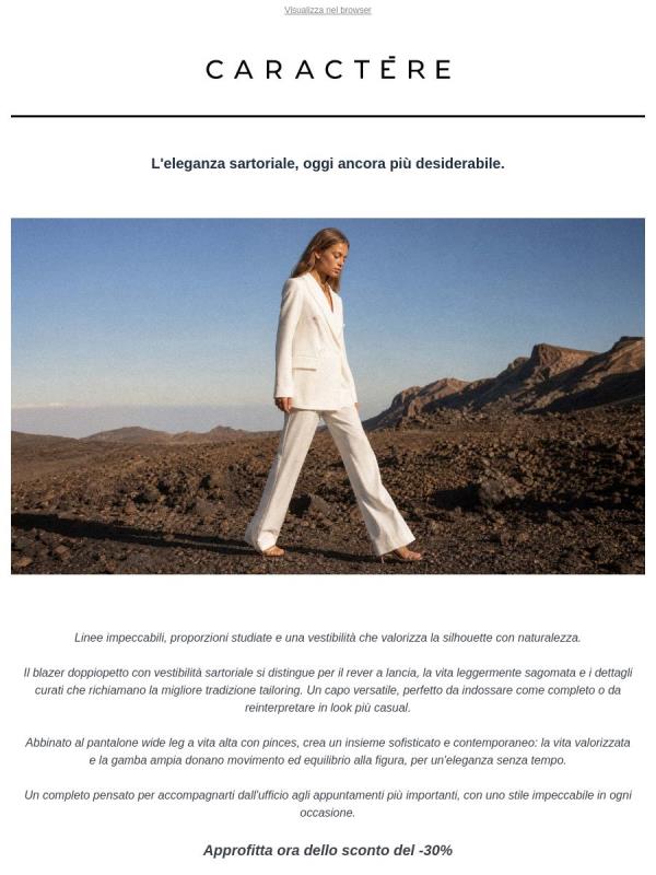 Il tailleur che definisce la stagione al -30%