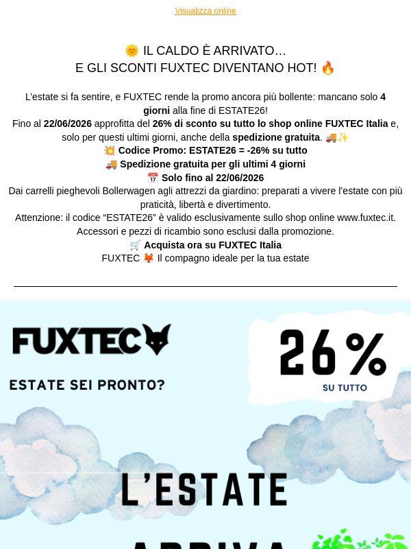 I saldi estivi diventano più HOT! 26% e SPEDIZIONE GRATUITA fino a lunedì!