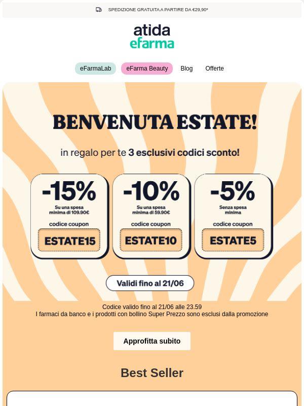 🌞 Inizia l’estate con Sconti fino al -15%!