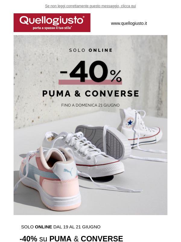 PUMA & CONVERSE al -40% | solo fino a domenica