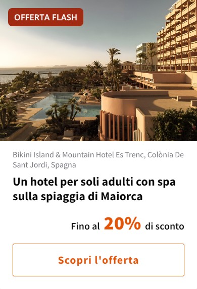 Un hotel per soli adulti con spa sulla spiaggia di Maiorca
