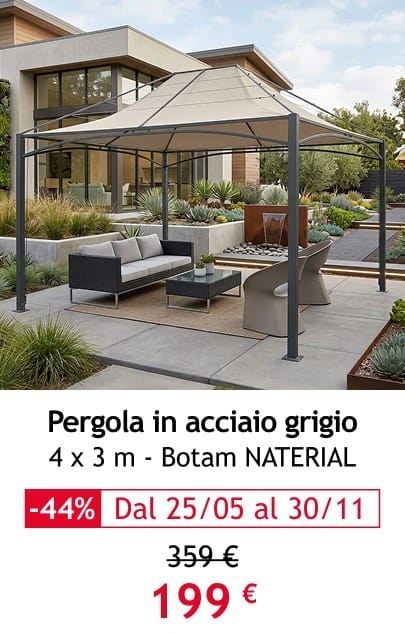 Pergola in acciaio grigio Botam NATERIAL 199 &euro;