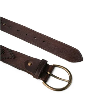 Biba Cintura Donna Pelle Marrone con Infilature