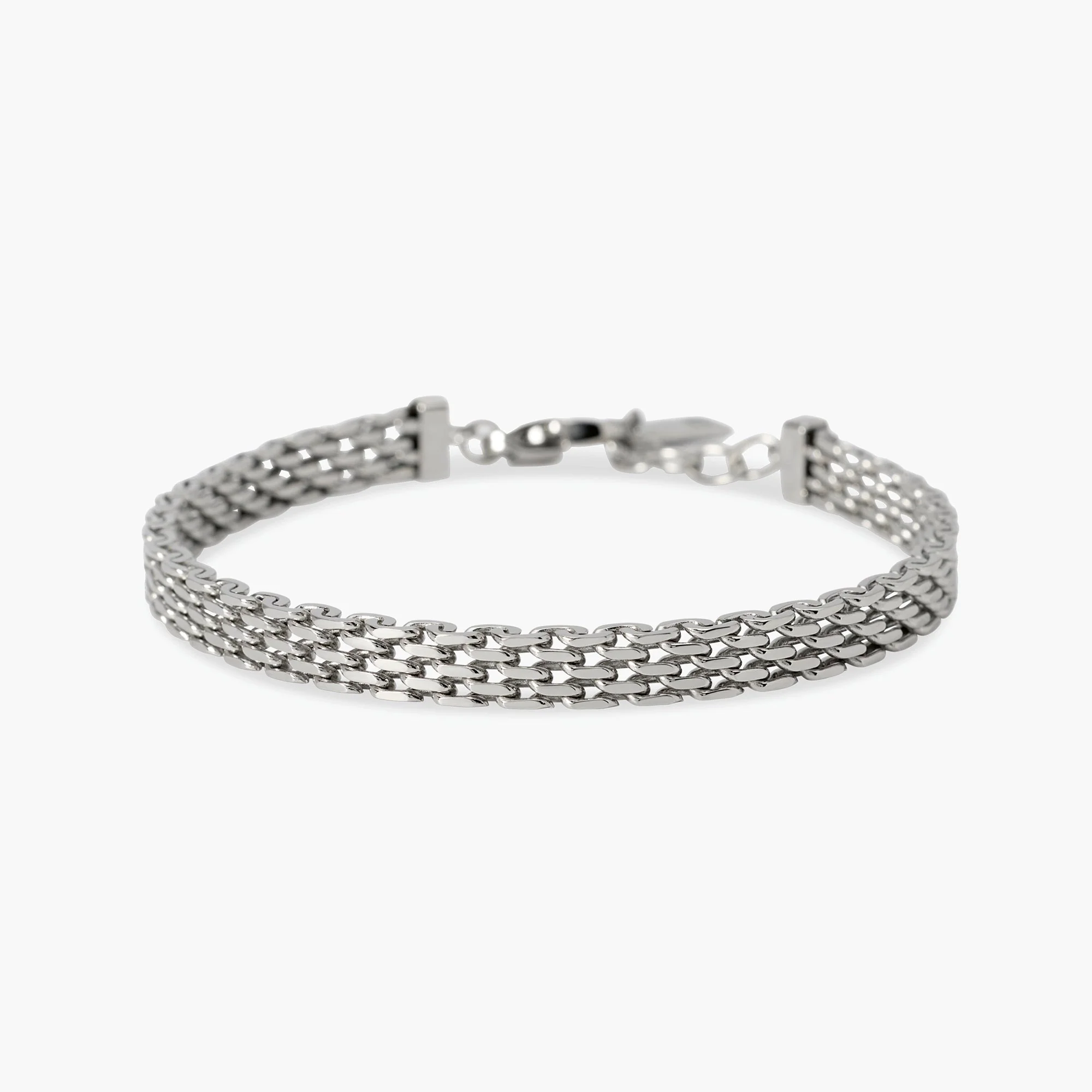 Image of Bracciale in acciaio con maglia Milano STYLE 43