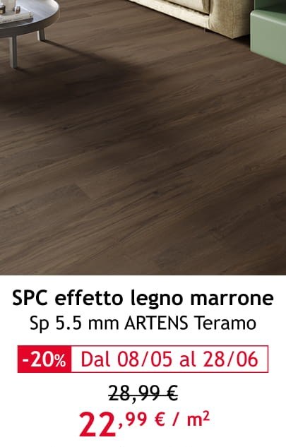 SPC effetto legno marrone 22,99 &euro;/m2