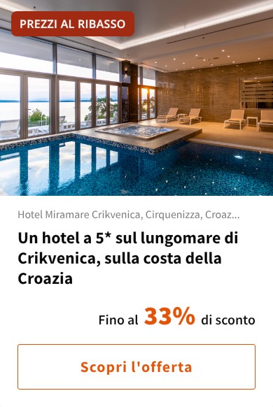 Un hotel a 5* sul lungomare di Crikvenica, sulla costa della Croazia