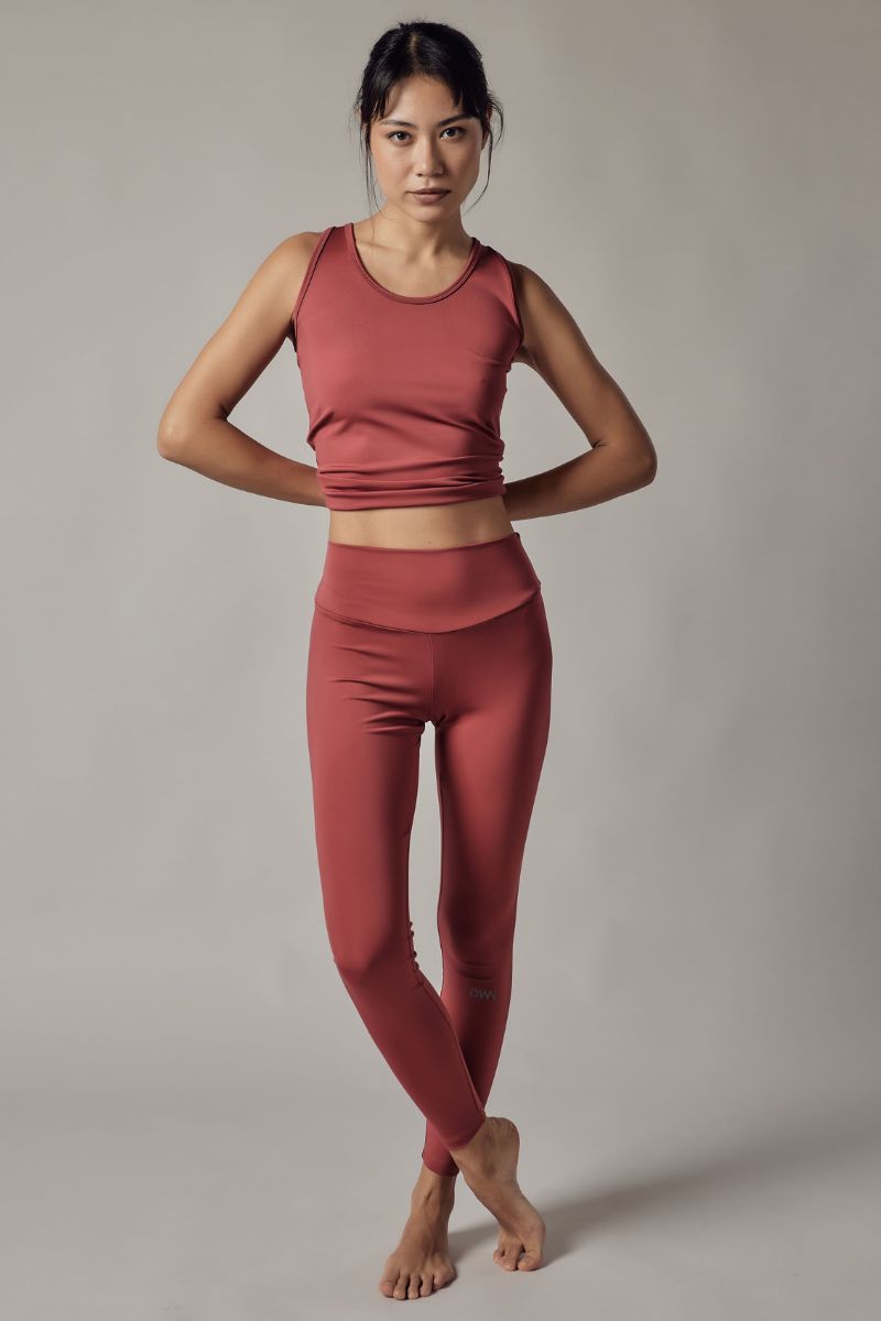 Leggings Sportivo alla Caviglia Melograno