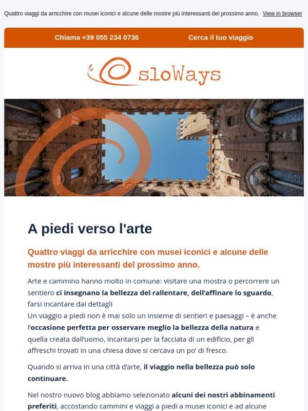 A piedi verso l'arte