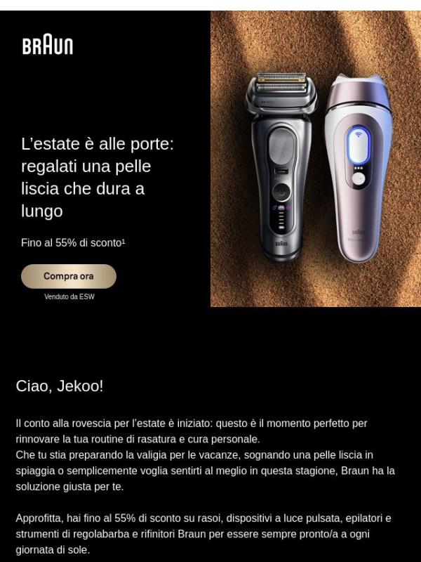 Sono arrivate le offerte estive Braun