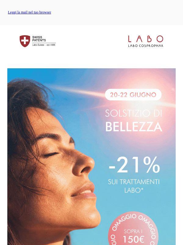Solstizio di Bellezza: -21% sui trattamenti Labo ☀️