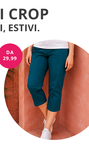 Pantaloni a 7/8 modello Ruby con ginocchio preformato, taglio della gamba dritto e cintura elastica