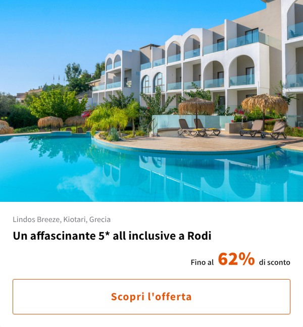 Un affascinante 5* all inclusive a Rodi
