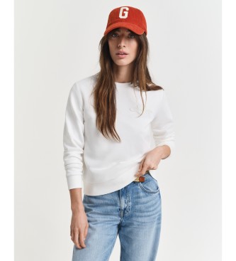 Felpa Tonal Shield a girocollo bianco sporco