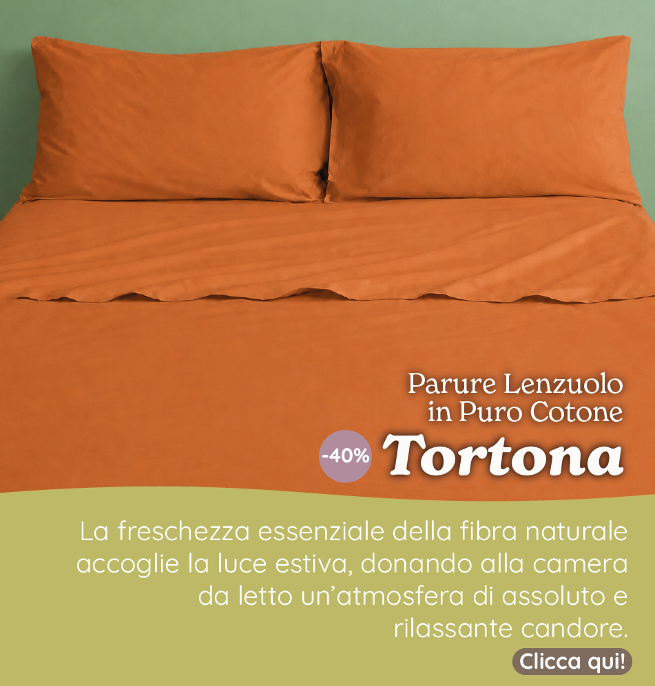 Parure Lenzuolo in Puro Cotone Tinta Unita - Tortona