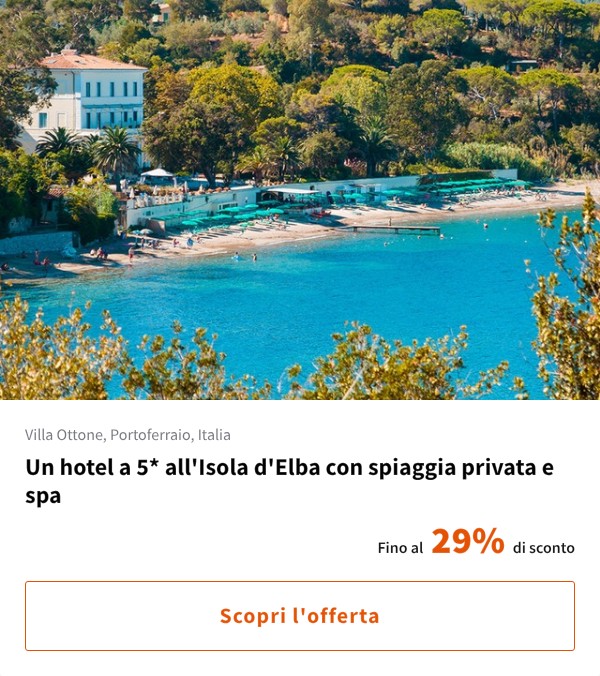 Un hotel a 5* all'Isola d'Elba con spiaggia privata e spa