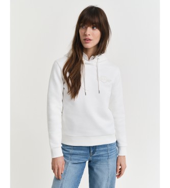 Felpa con cappuccio bianca Tonal Shield