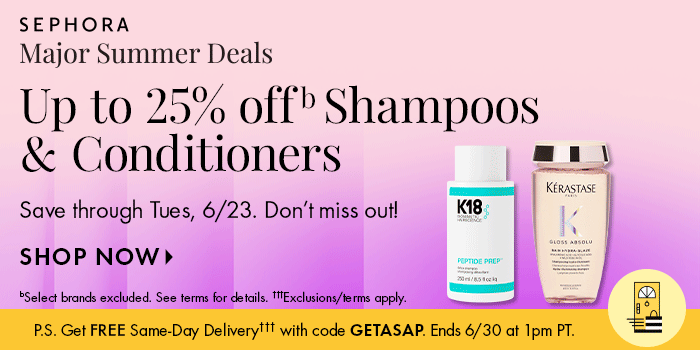 Up to 25% off Shampoos & Conditioners