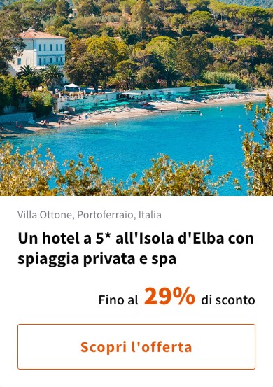 Un hotel a 5* all'Isola d'Elba con spiaggia privata e spa