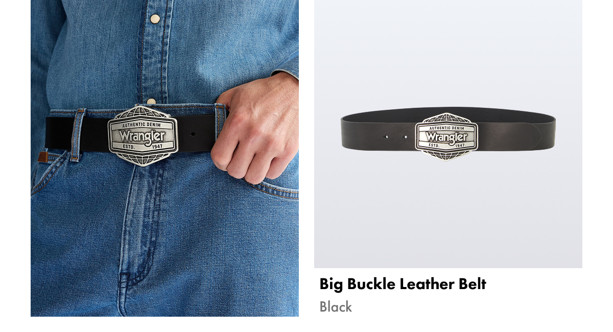 Big Buckle Leather Belt