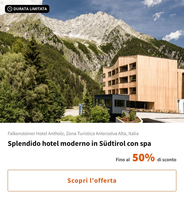 Splendido hotel moderno in Südtirol con spa