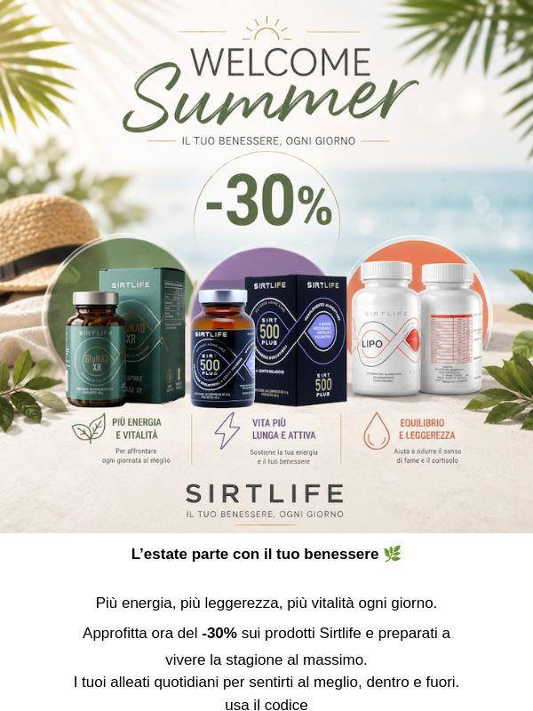 ☀️ Welcome Summer: il tuo benessere è in promozione -30%