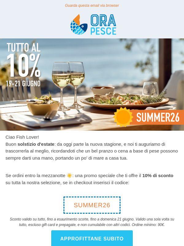 Buona estate, Fish Lover. ☀️ 10% su tutto