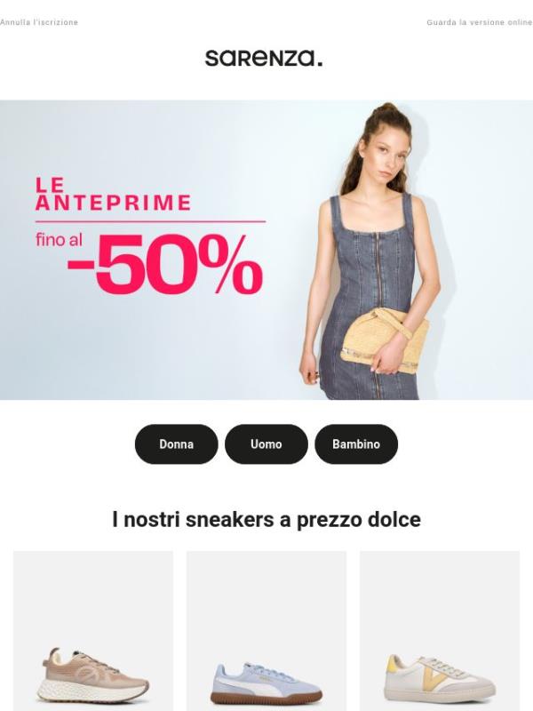Le nostre sneakers a prezzi dolci 👟