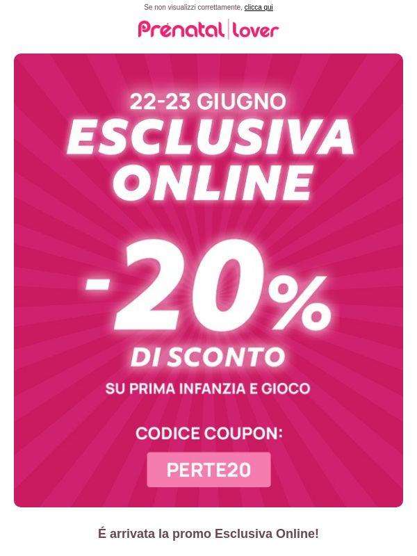 📲Solo online: -20% su migliaia di articoli