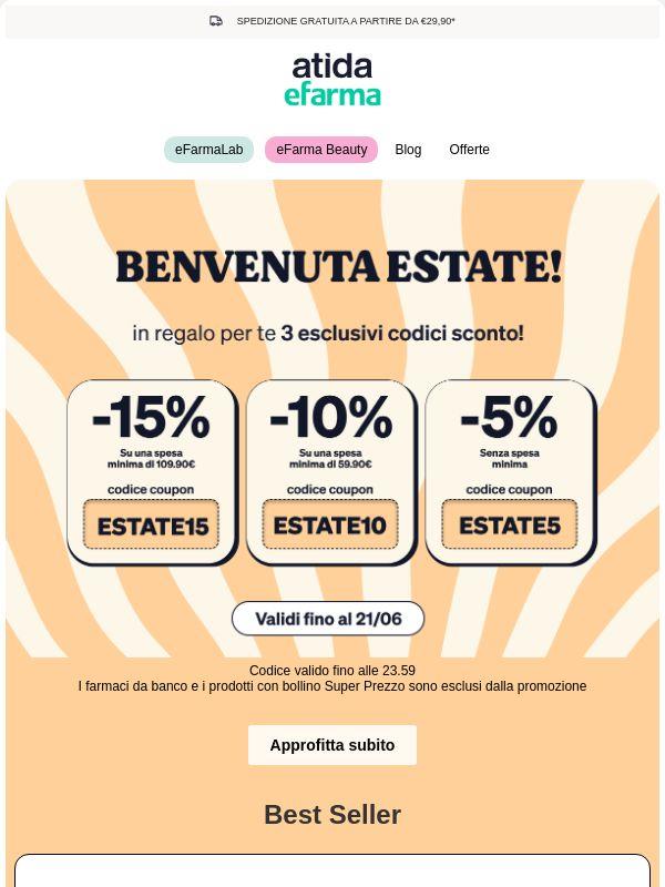 🌞 Ultime ore: Inizia l’estate con Sconti fino al -15%!