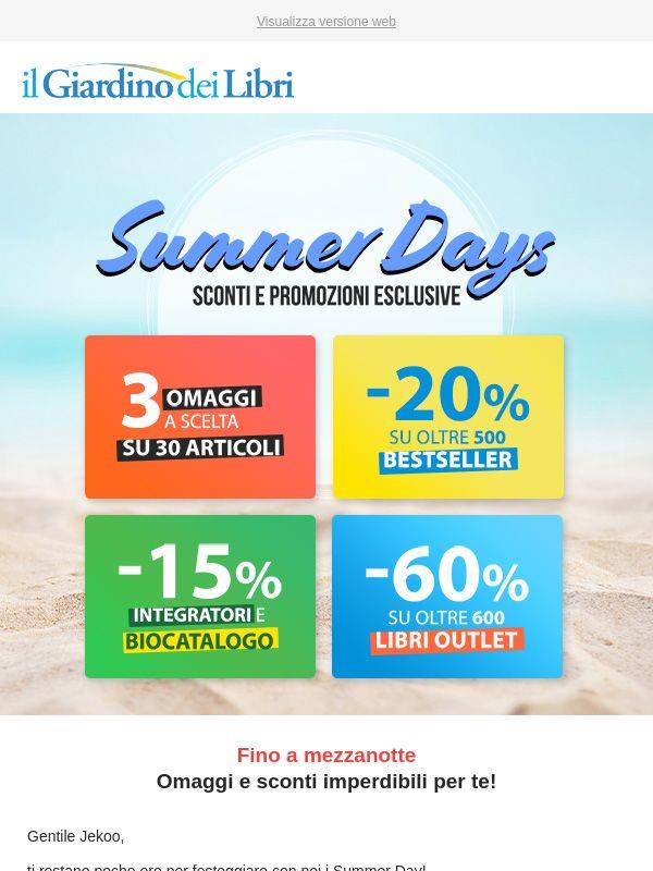 (ULTIME ORE) Summer Days: sconti imperdibili e omaggi esclusivi!