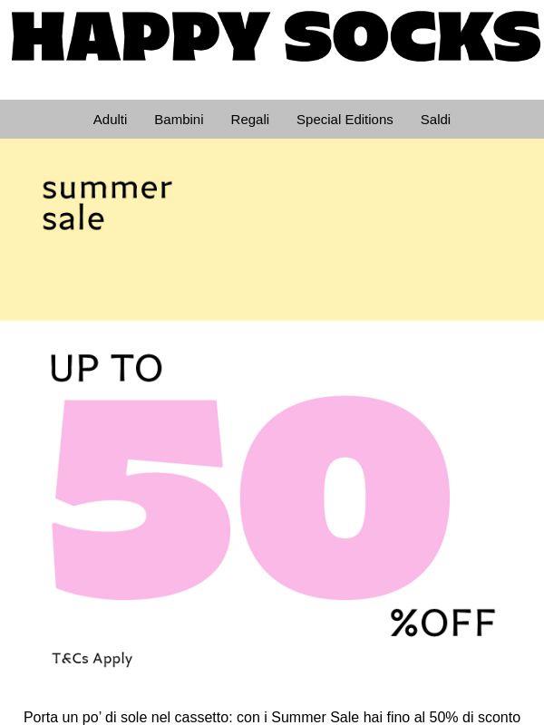 Il caldo sale: sconti fino al 50%